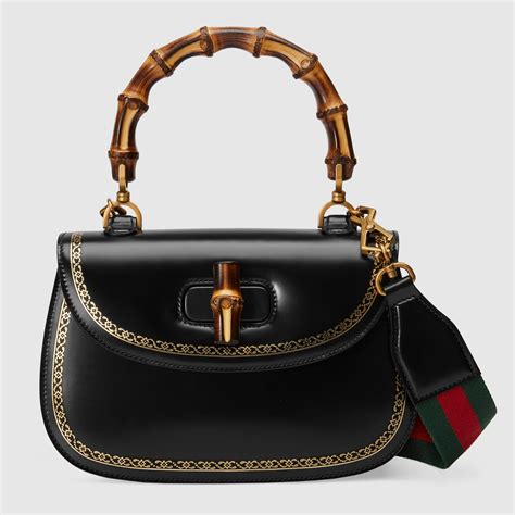 gucci leather boston satchel|Gucci mini handle bag.